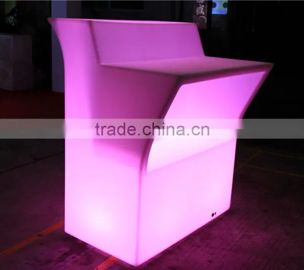 Plastic Illuminated Led Bar Counter for Hotel or Wine Bar Using photo-3