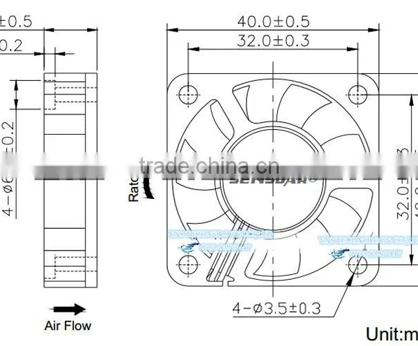 4010mm 40*40*10mm 5V 12V 24V CPU Cooling Fan 2 or 3 30cm Wires 2.54 Connector With Low Noise photo-2