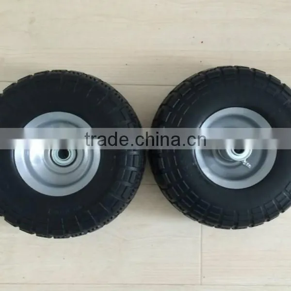 Flat Free Wheelbarrow Tyre 10 Inch 3.5-4 Solid Pu Foam Tire photo-3