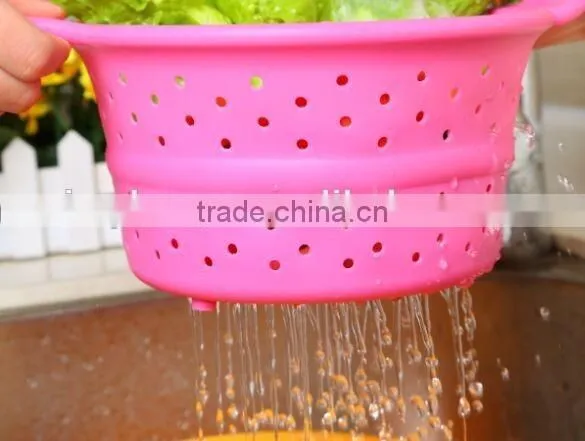 Foldable Pasta Basket,silicone Rubber Basket,silicone Folding Basket photo-5