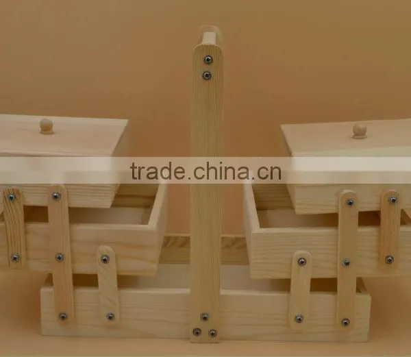 Unfinished Wooden Sewing Box photo-2