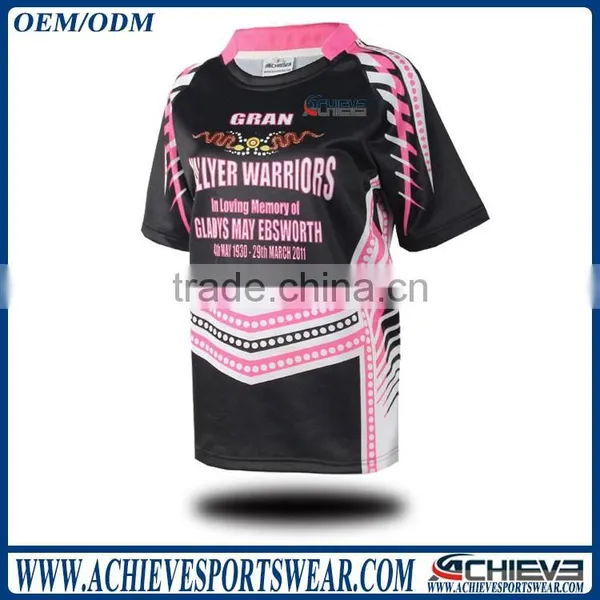 Wholesale100% Sublimation Polyester Rugby Jersey Rugby League Jerseys Cheap Rugby Jerseys photo-3