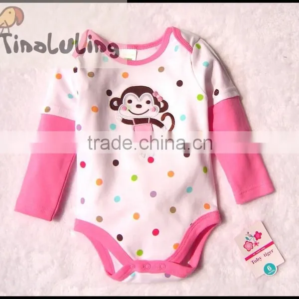 2015 New Long Sleeve Baby Rompers Newborn Cartoon Animal Baby Bodysuits photo-5