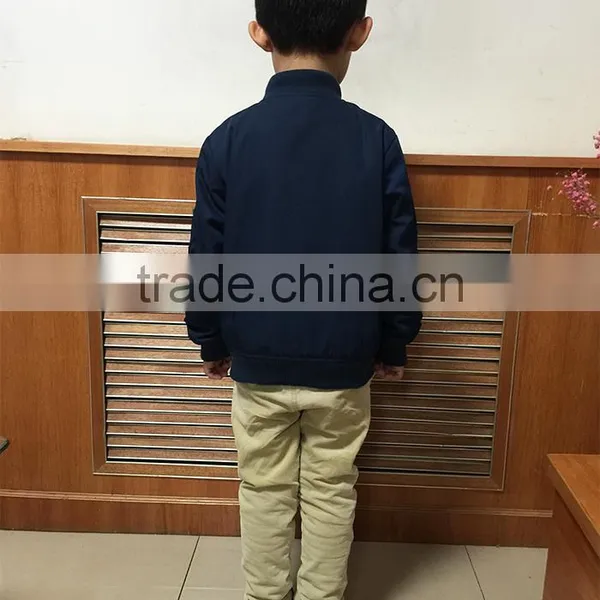 Custom Wholesale Plain Zip Front Bomber Jacket For Children photo-2