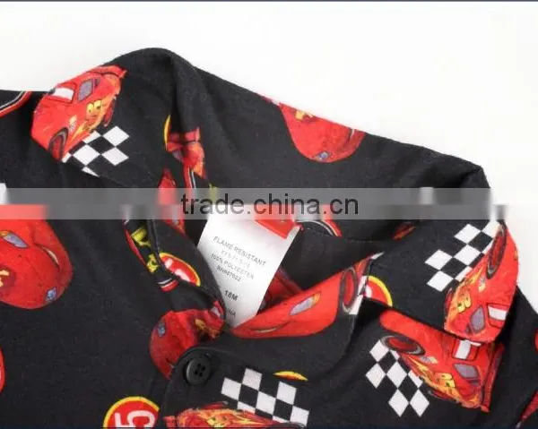 The Car Printing Fire Prevention Sleep Wear Baby Boy Sleeping Wear photo-3
