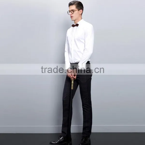 Top Quality White Dress Shirts Men Slim Fit photo-3