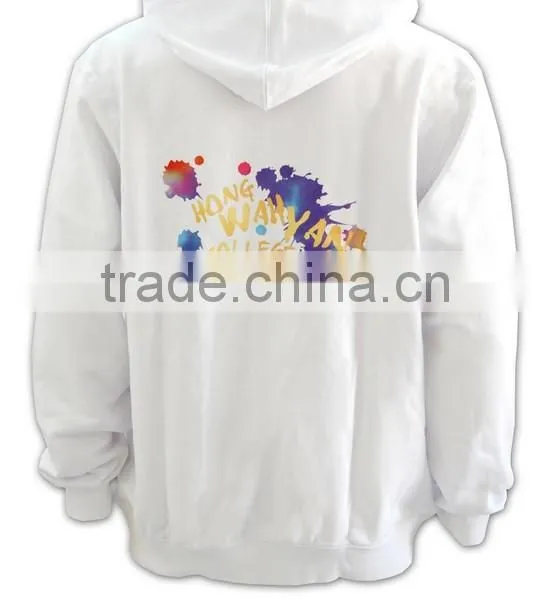 Trade Assurance BSCI Customized Design 2016 Embroidery/screenprint Wholesale White Hoodie photo-4