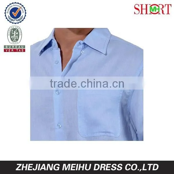 Tropical Florida Sun Blue Light Weight Linen Shirt for Men , Beach Shirt photo-2