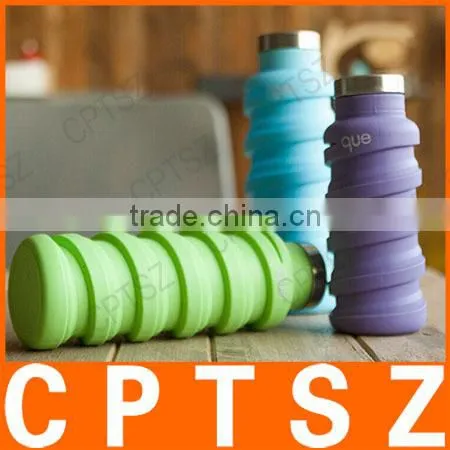2017 Hot Items Of Silicone Drinking Collapsible Water / Foldable Sports Water Bottle photo-2