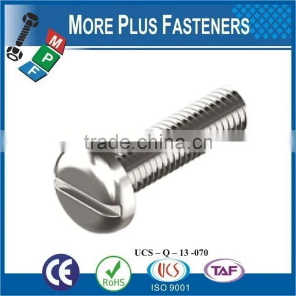 Made in Taiwan DIN 85 ISO 1580 Slotted Pan Head Machine Screw DIN 85 photo-2