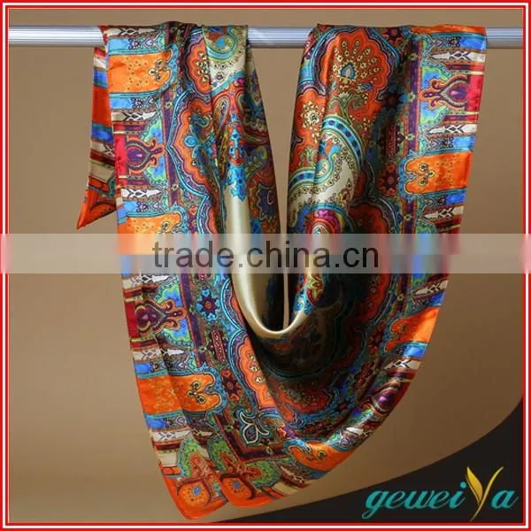 No MOQ Custom Digital Printed Silk Scarf photo-2