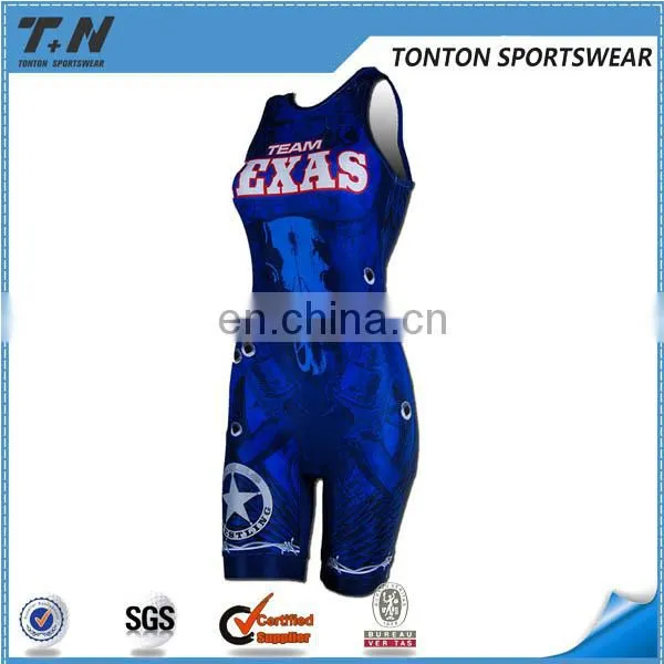 Wholesale Sublimated Custom Women's Wrestling Singlet photo-4
