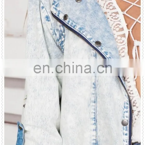 High Quality OEM Garment Oversized Casual Light Blue Women Trench Coat With Hood photo-5