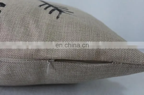 Promotional Cheap Home Decorative Cushion Cover Custom Fashion 50x50 Linen Pillow Cover photo-3