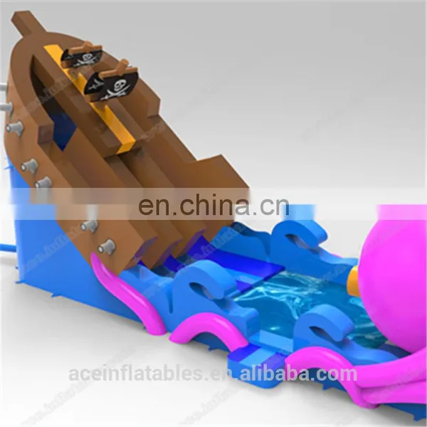 Blue Inflatable Waterslide, Big Water Slides for Sale photo-4