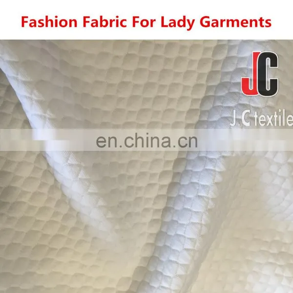 SHAOXING Importers 96% Polyester 4%spandex Textured Double Knit Jacquard Fabric photo-2