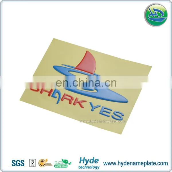 1.2mm Thick Embossed Flexible 3D Seperated Letters Plastic Sticker With Red And Blue Color photo-5