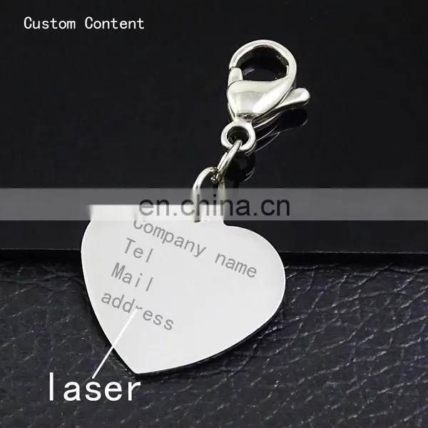 Custom Logo and Text Zinc Alloy Metal Heart Shaped Blank Key Chain photo-2