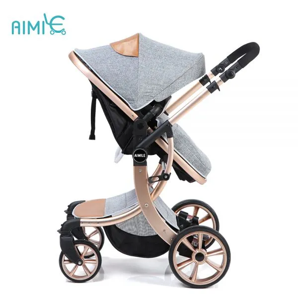 2018 Golden Foldable High Landscape Pram China Factory photo-3