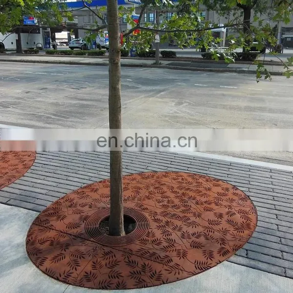 Customized Design Corten Steel Tree Grating photo-2