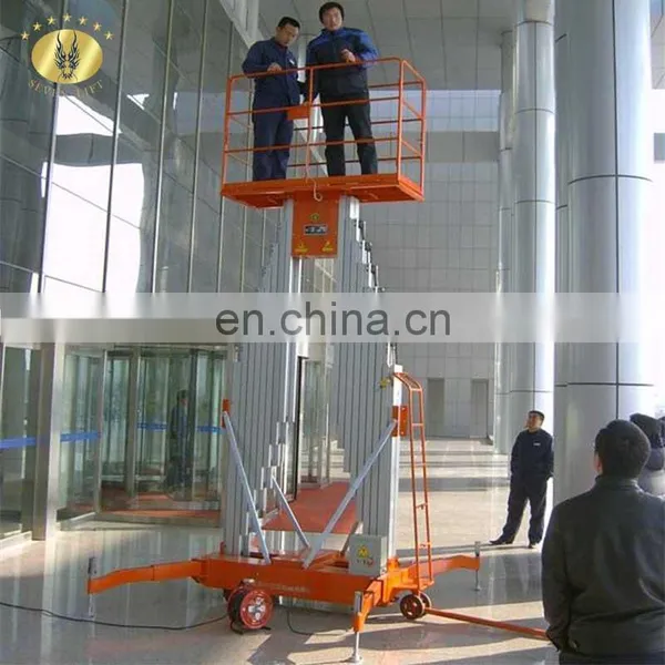 7LSJLII Shandong SevenLift 10 Meter Hydraulic Manual Electric Telescopic Aluminum Man Elevator Lift photo-4