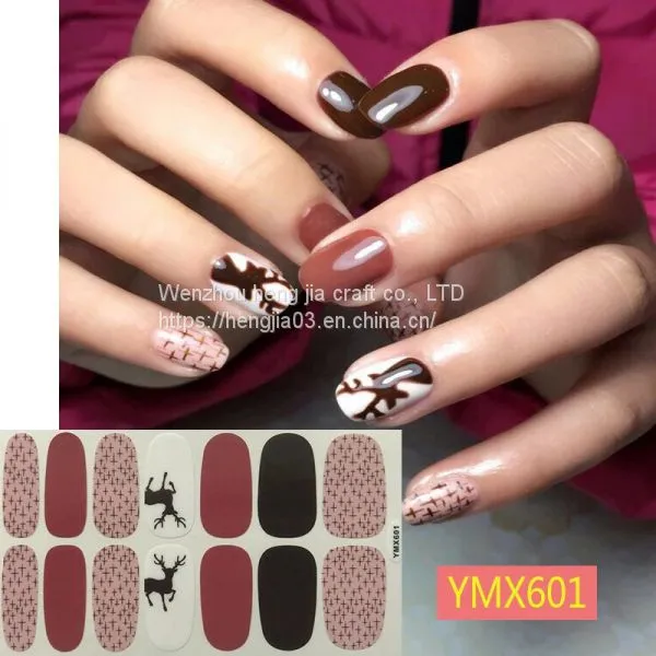Christmas/Halloween Nail Art Stickers Festival Pumpkin Wraps Waterproof Full DIY Manicure Accessories YMX Series photo-4