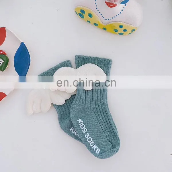 Cute Angel Wings Children's Socks for Autumn and Winter New Glue Non-slip Baby Socks Boneless in Tube Baby Socks photo-5