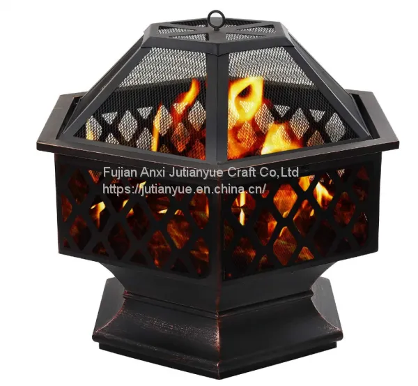 Ceramic Tile Mosaic Parquet Outdoor Rectangular Fire Pit Table photo-3