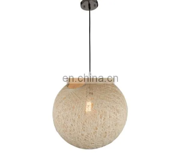Горячие продажи. Современный подвесной люстра изrattan с хлопковым декором для дома. Источник: Чжуньшан photo-2