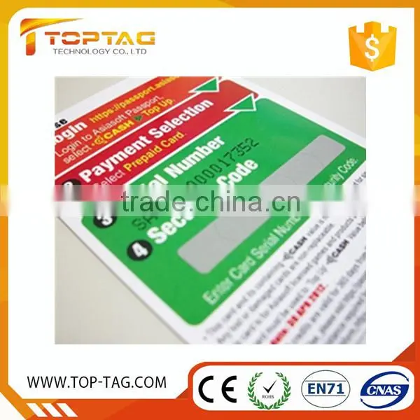 Offset Printing Paper Scratch Card,Prepaid Scratch Phone Card Quality Choice photo-5