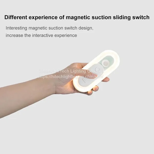 Magnetic Slide Switch LED Night Lamp Built-in Rechargeable Battery PIR Motion Sensor Led Cabinet Light For Wardrobes Cupboards photo-4