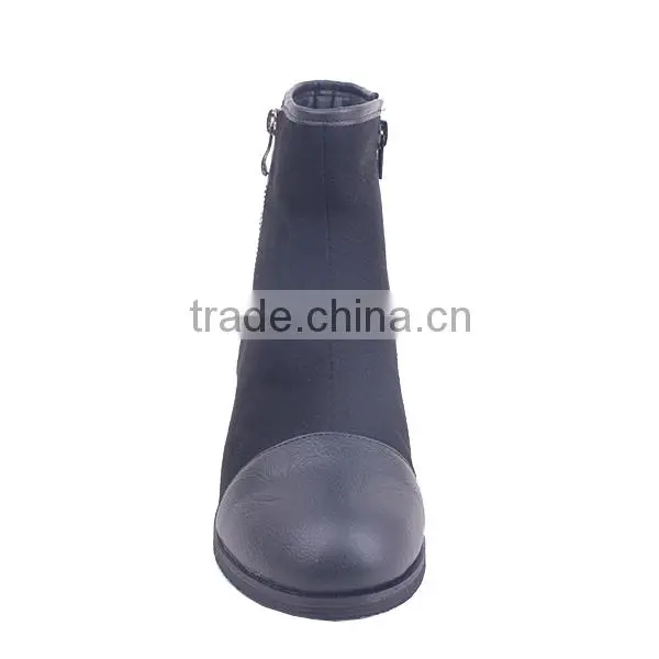 Wholesale Women Three Elements Upper Ankle Boots Motorcycle Dealer Boots China photo-3