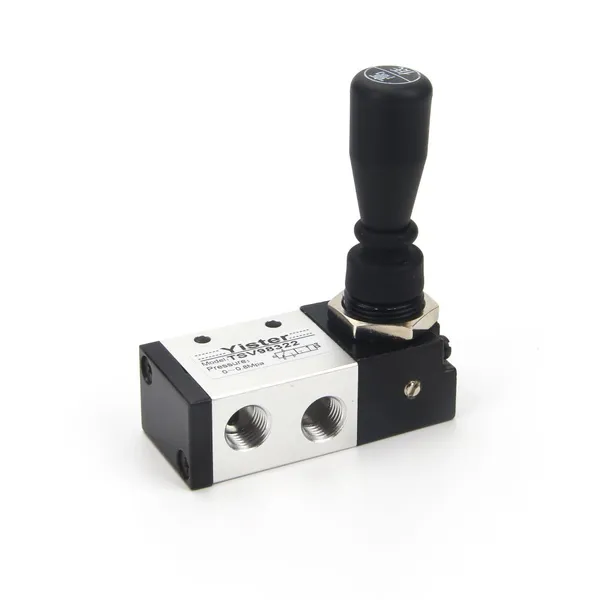 5 Postion 2 Way G1/4 Inch Manual Control Pneumatic Hand Lever Operated Pull Push Solenoid Valve With Lock or Spring Return photo-5