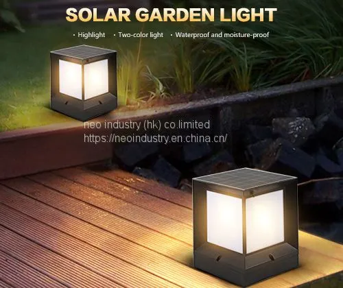 Solar Column Head Light Household Outdoor Waterproof Garden Light photo-3