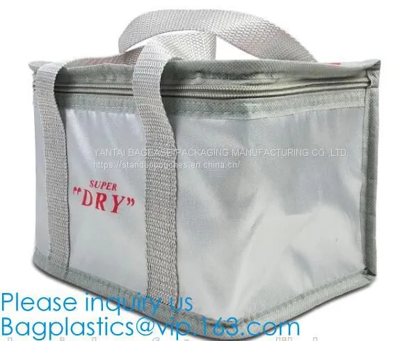 Polyester Wholesale Insulated Ice Wine Collapsible Ice Cream Lined Dry Lunch Aluminum Thermal Cooler Bag, Bagease photo-2