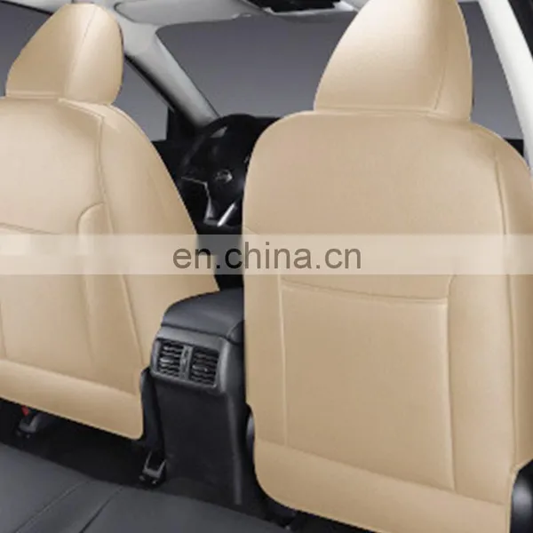 2022 New Factory Price High Quality Beige Memory Foam True Genuine Leather Full Coverage Car Front and Back Sit Seat Cover photo-3