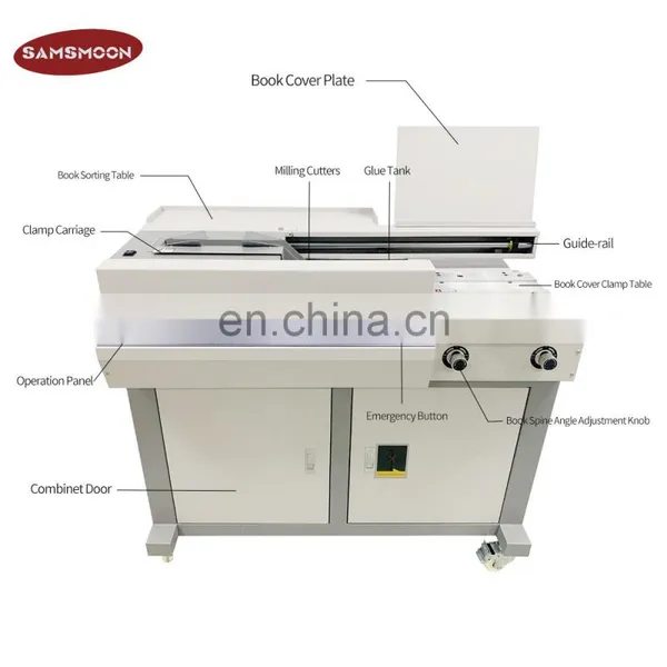 SPB-55HA3 A3 Automatic Paper Processing Book Binder Hot Melt Thermal Glue Binding Bookbinding Machine photo-3