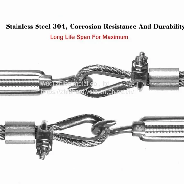 304/316 Stainless Steel European Open Body Turnbuckle(hook&hook) photo-2