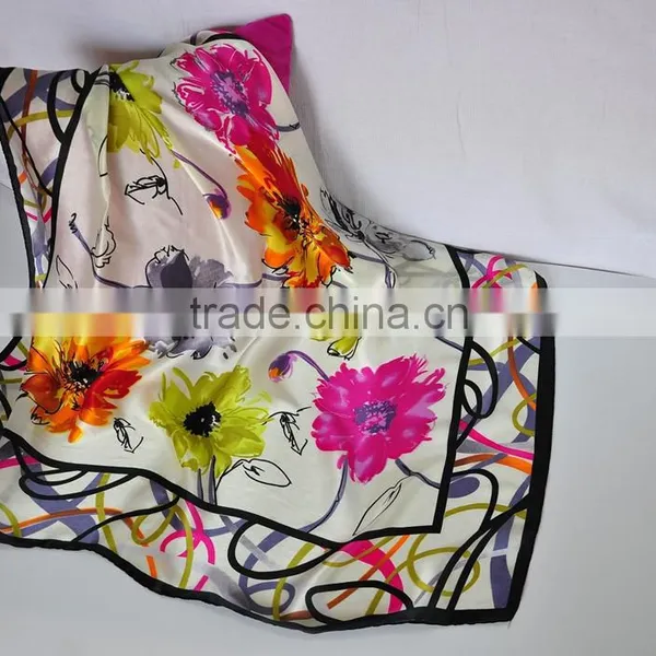 2015 Latest Custom Women Printed Chiffon Scarf photo-4