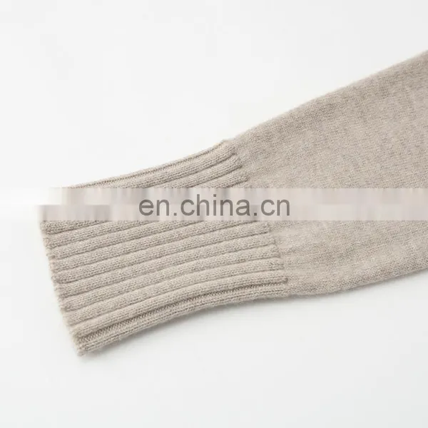 Best Material Oversized Chunky Knit Pullover Pure Cashmere Turtleneck Mock Neck Sweater for Women Casual Plus Size Winter Autumn photo-5
