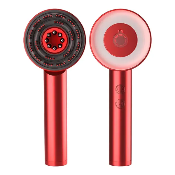 2024 New High QualityRed Light Therapy Heating Massage Comb High Frequency Vibration Soothing Hair Growth Scalp Massage Brush