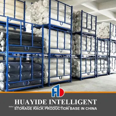 Foldable Stacking Rack Demountable Stacking Rack for Canvas Textile Rolls Fabric Stackable Rack