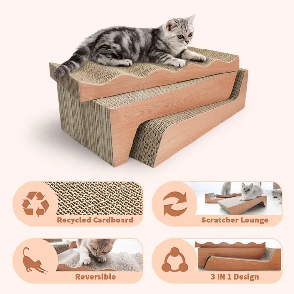 MeowLove Hot Sales Scratcher Cat Play Toy Corrugated Cardboard Cat Scratcher Cat Cardboard photo-3