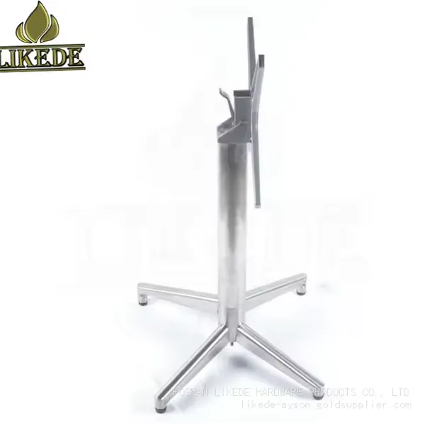 High Quality Detachable 304# Stainless Steel Folding Table Base Hot Sale Brushed Stackable Leg photo-3
