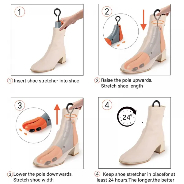 Plastic Shoe Stretcher Comes Adjustable Shoe Tree Customized Logo for Sneakers Man Women's and Men's photo-5