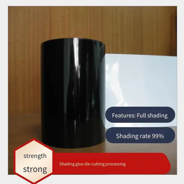 99.9% Fully Light-blocking Ultra-thin 0.05 White Adhesive Pet Black-and-white Single-sided Tape, Soft and Non-curling Led Tape photo-2