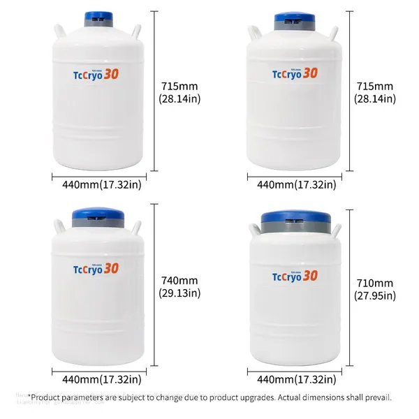 Guinea TcCryo 30L Semen Tank for Sale TcCryo Liquid Nitrogen Tank Wheeled Cart photo-3
