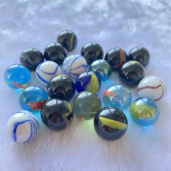 Classic Game Glass Ball 19mm Marble Jumper Glass Marble Vintage Childhood Toy