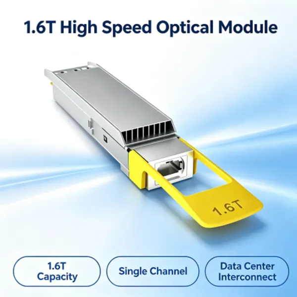 1.6T OSFP224 FR8 Optical Transceiver 1600GBASE-FR8, Single Mode Fiber Optic Module With 2km Reach for Data Center Interconnection