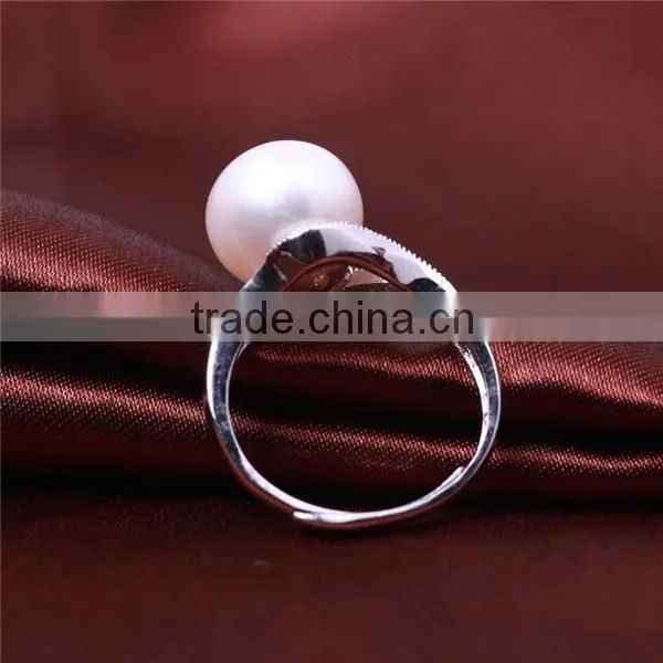 2016 Hot Sale Natural Freshwater Pearl Ring Shape Crown 925 Silver 100% Pearl Fashion Ring With High Quality photo-3